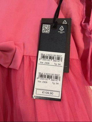 Abito bimba Sarabanda rosa con tulle