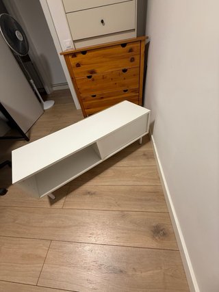 Mueble TV blanco y madera Como nuevo
