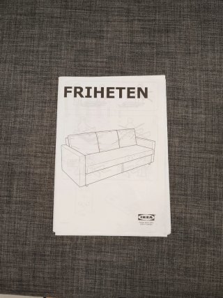 Divano letto grigio Ikea Friheten