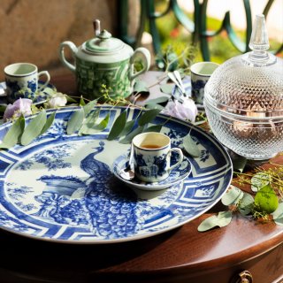 Plato Vista Alegre XL Porcelana Pavo Real
