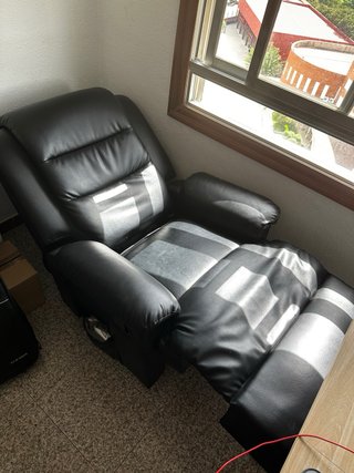Sillón Masajeador Individual Cuero Negro