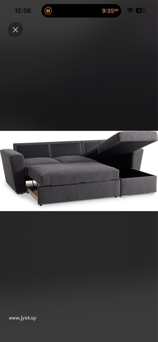 Sofá Cama Chaise Longue Gris