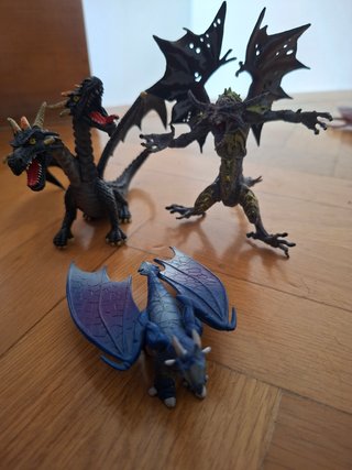 Set de 3 dragones de juguete