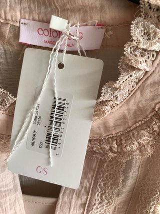 Vestido Colomas Talla 40 Rosa Encaje