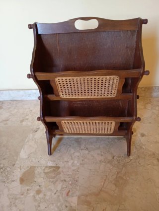 Portariviste in legno vintage da collezione
