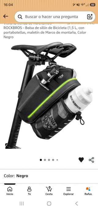 ROCKBROS Bolsa Sillín Bicicleta con luz nuevo