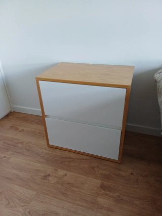 Mesillas y cómoda | Lacado blanco y madera