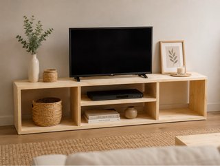 Mueble de TV de Madera de Pino Macizo