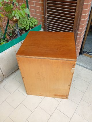 MOBILE CONTENITORE VINTAGE IN LEGNO 55X50X70 CM