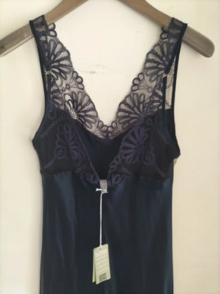 Vestido lencero Intimissimi seda pura azul