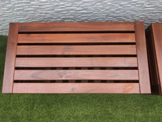 2 baúles / bancos de madera Ikea Applaro