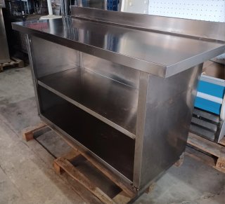 Mesa de acero inoxidable con estante 147 x 60 x 90