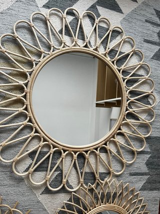 Conjunto 3 Espejos Decorativos mimbre