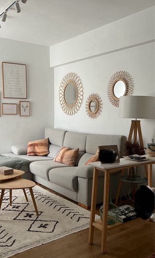 Conjunto 3 Espejos Decorativos mimbre