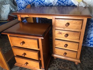 Mesilla, Escritorio y Estantería de Madera