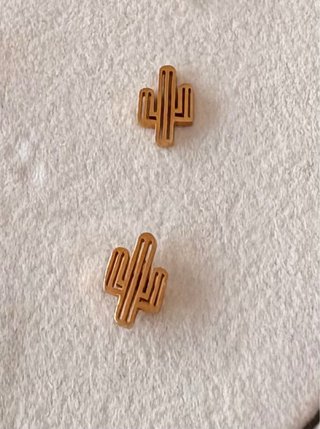 Pendientes Cactus Dorados