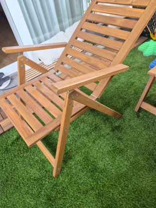 2 Sillas Reclinables Madera Ikea