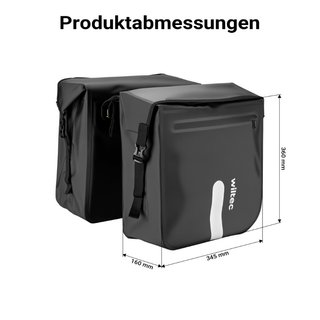 Wiltec 65668 | Bolsa doble bicicleta 46 l