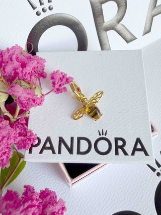 Pandora Charm Abeja Dorado y Marrón