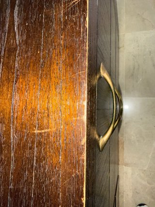 Cómoda, Mesitas y Cabecero Madera Oscura
