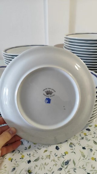 Vajilla Porcelana Bavaria Style Azul/Blanco