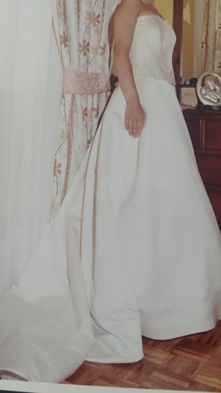Vestido de Novia Pronovias 36-38, champán/marfil