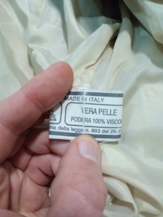 Giacca pelle donna vintage beige