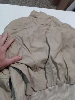 Giacca pelle donna vintage beige