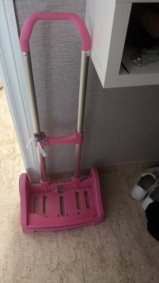 Carrito para mochila escolar rosa