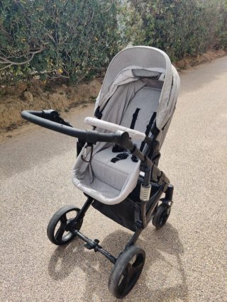 Carrito Bebé Beloved Gris + Silla Coche