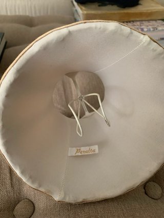 Pantalla lámpara plisada pinza beige