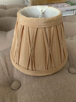 Pantalla lámpara plisada pinza beige