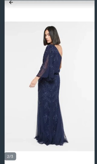 Vestido fiesta azul noche BEAUUT