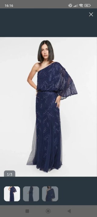 Vestido fiesta azul noche BEAUUT