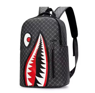 Mochila Sprayground Tiburón Corona Negra Dorada