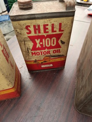 Latas Shell Antiguas Aceite Gasolina