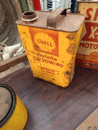 Latas Shell Antiguas Aceite Gasolina
