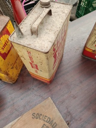 Latas Shell Antiguas Aceite Gasolina