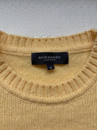 Jersey Burberry Amarillo Cuello Redondo