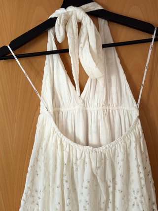 Vestido Largo Ibicenco Desigual Blanco