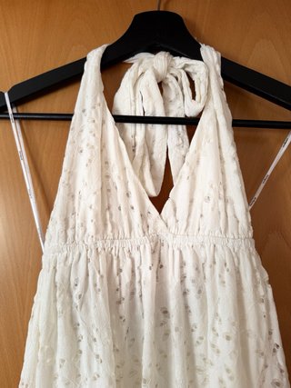 Vestido Largo Ibicenco Desigual Blanco