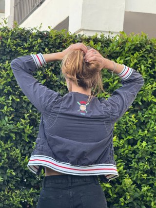 Chaqueta bomber azul