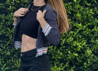 Chaqueta bomber azul