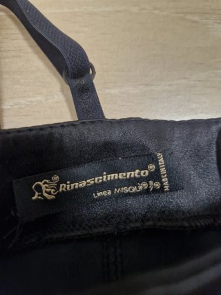 Abito nero y2k satinato Rinascimento tg S