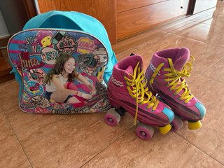 Patines Soy Luna Rosas  Talla: 34 - 35