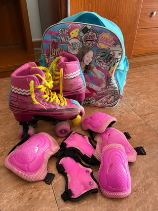 Patines Soy Luna Rosas  Talla: 34 - 35