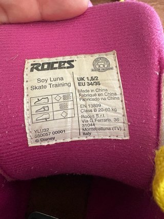Patines Soy Luna Rosas  Talla: 34 - 35