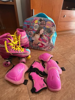 Patines Soy Luna Rosas  Talla: 34 - 35