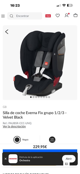 Silla de coche Everna Fix grupo 1/2/3 - Velvet Bla