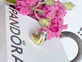 Pandora Corazón Dorado y Plateado